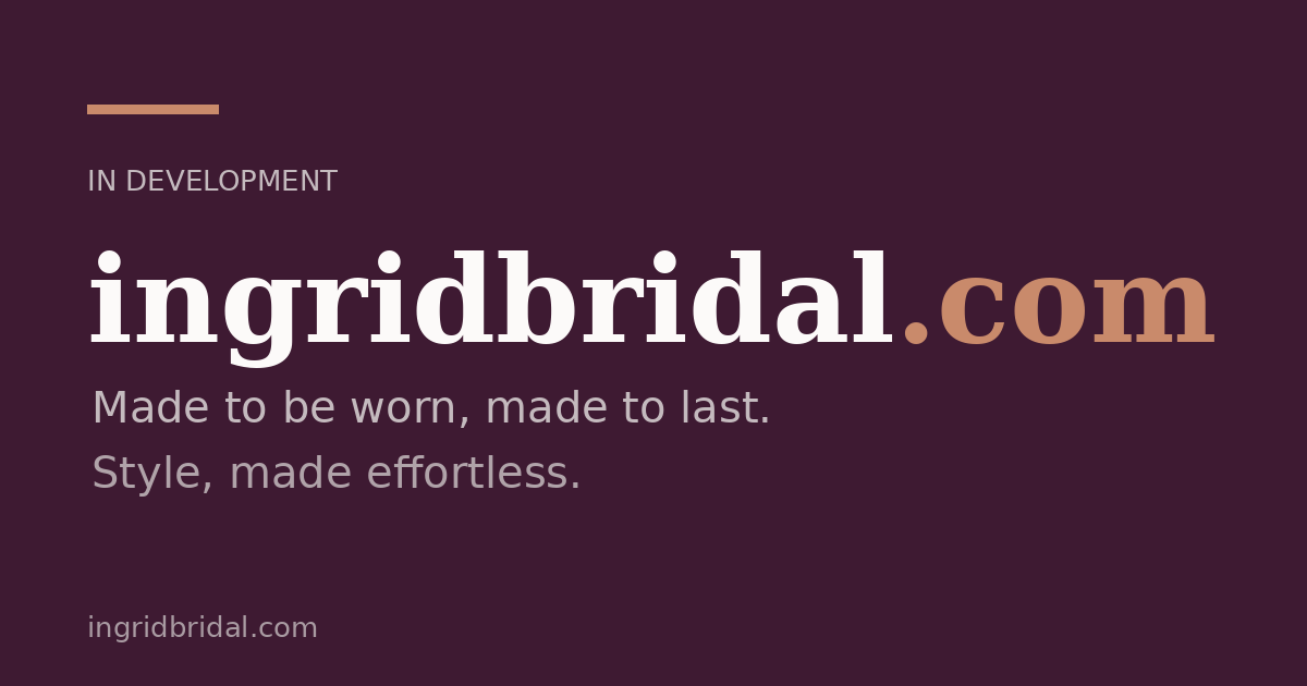 Link preview image for ingridbridal.com